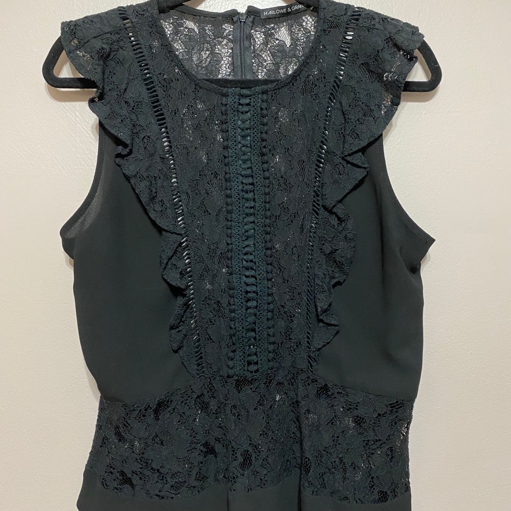 Black lace blouse